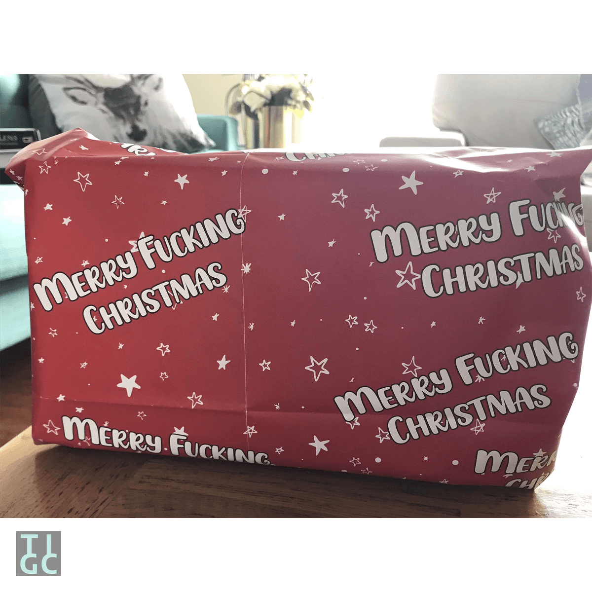 TIGC The Inappropriate Gift Co Merry Fucking Christmas Wrapping Paper
