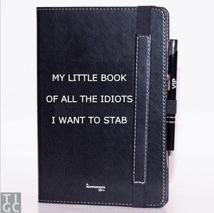 TIGC The Inappropriate Gift Co My little book of all the idiots I want to stab Notebook & Pen Combo