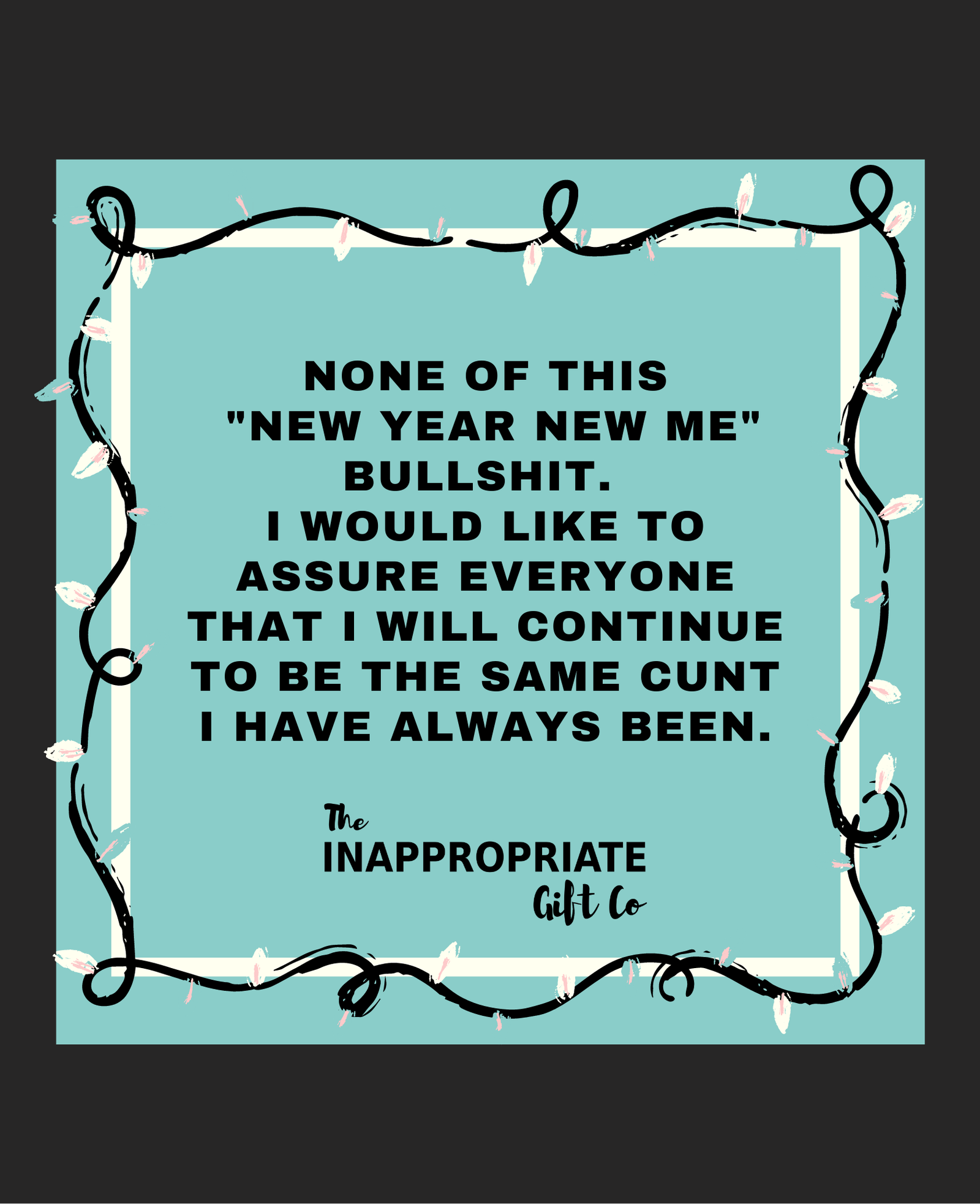 TIGC The Inappropriate Gift Co New year new me wine label