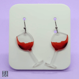TIGC The Inappropriate Gift Co Wine Earrings