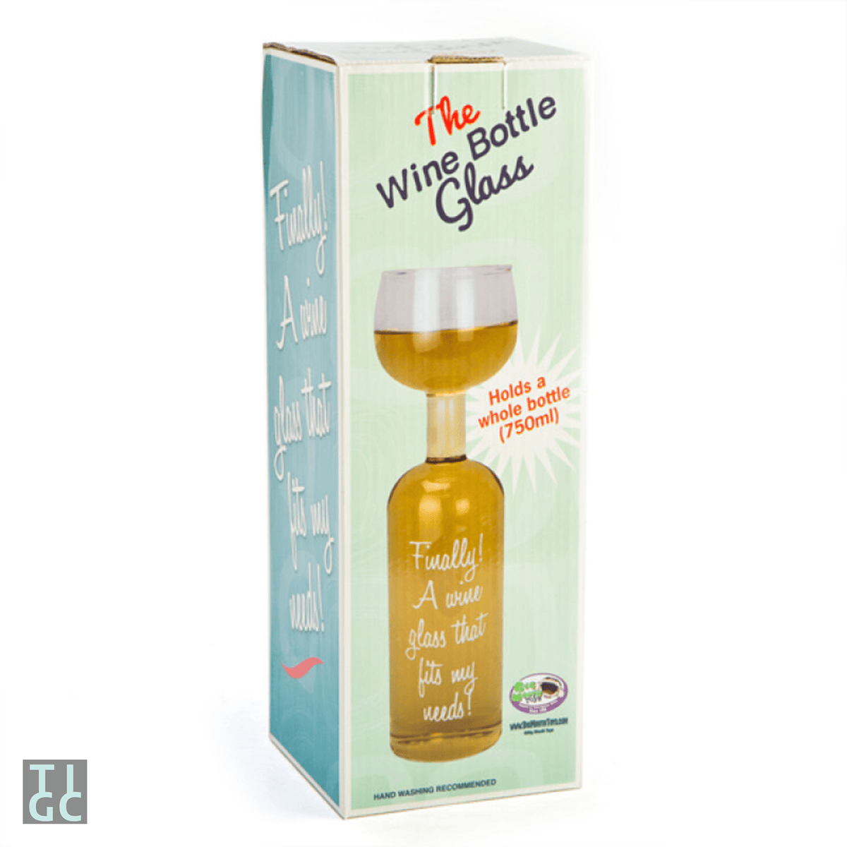 Wine glass that fits a bottle. The Inappropriate Gift Co